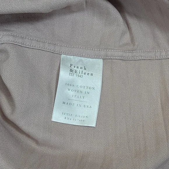 Frank & Eileen Button Down Eileen Shirt Womens XS Pink 100% Cotton Relaxed Fit - Picture 6 of 10
